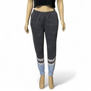 PINK Victoria's Secret Gray and Blue Joggers with Tapered Ankle